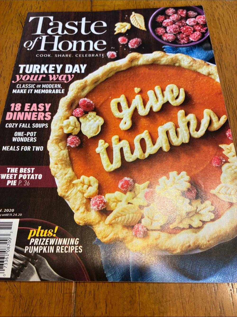 Lot of 3 Taste of Home cookbook Magazines Fall and Holiday issues